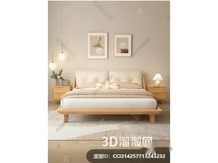 Cozy Modern Bedroom 3D Model – 8025 – VRAY Render