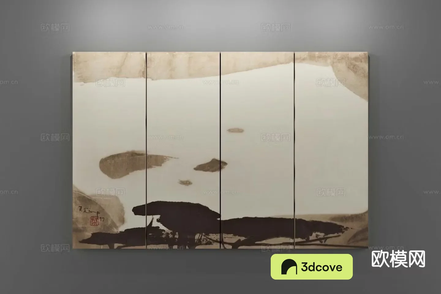 New Chinese style decorative painting combination painting abstract painting