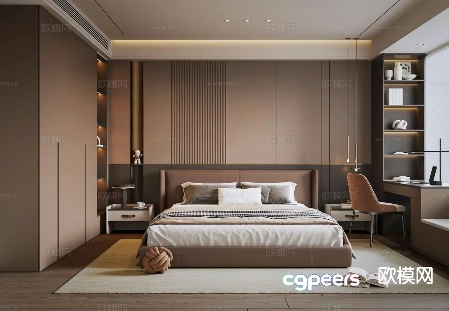 Italian style bedroom master bedroom 3d model