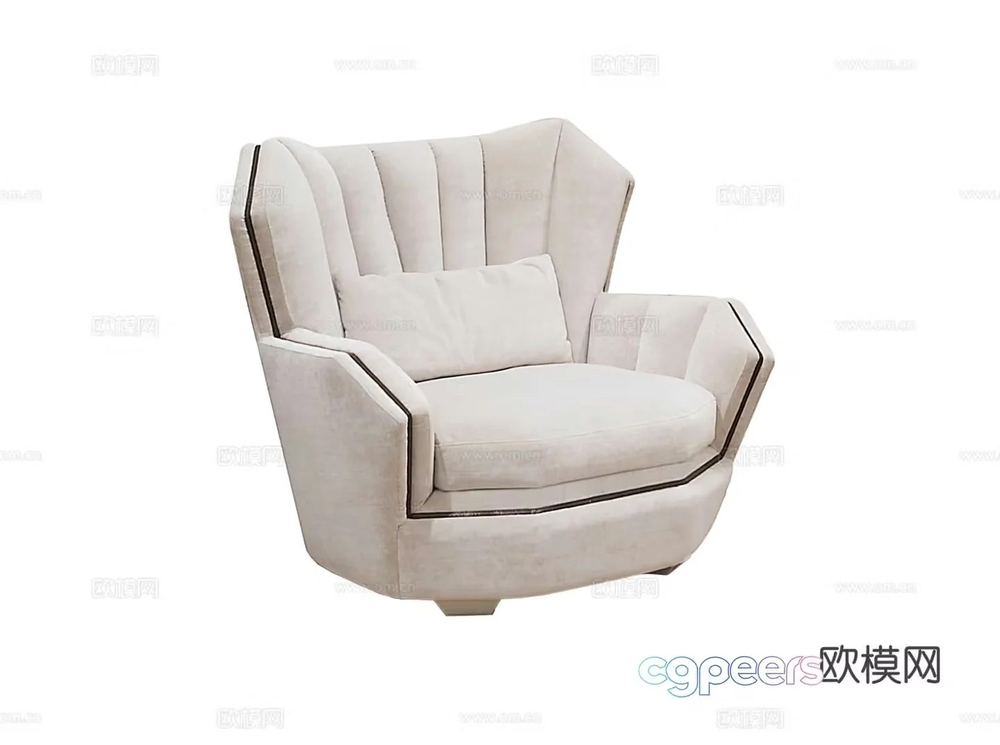 Visionnaire Hemingway Single Sofa 3D Model