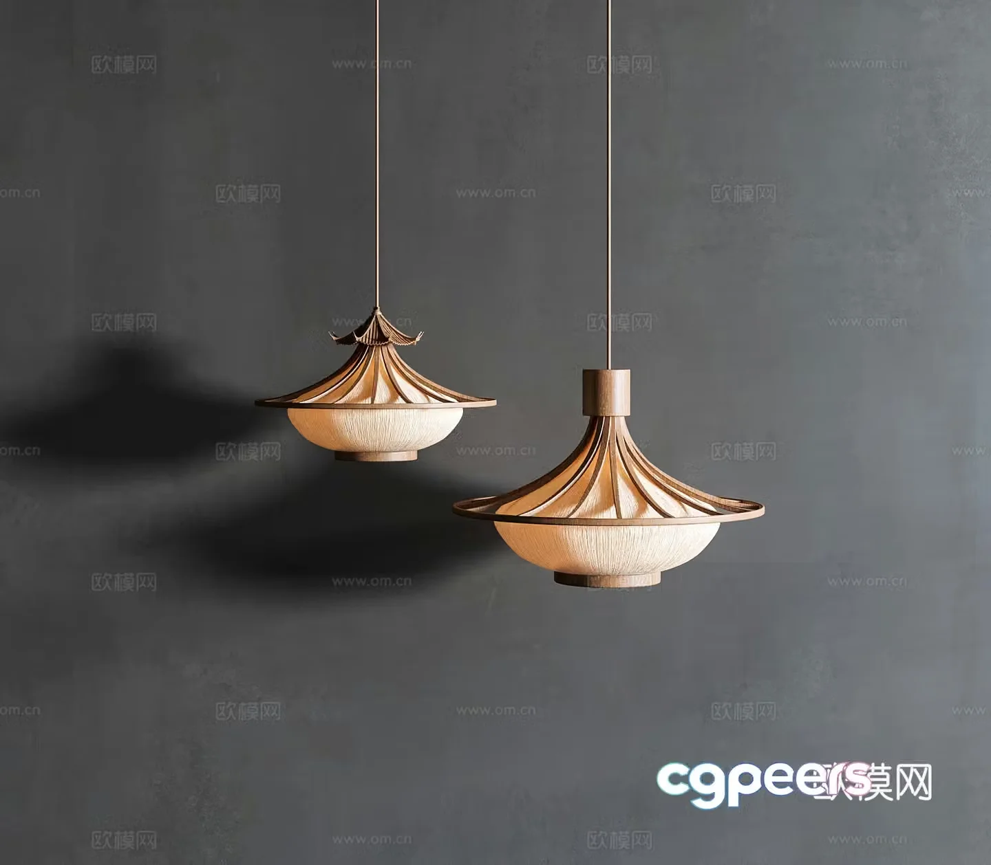 Song style chandelier 3d model