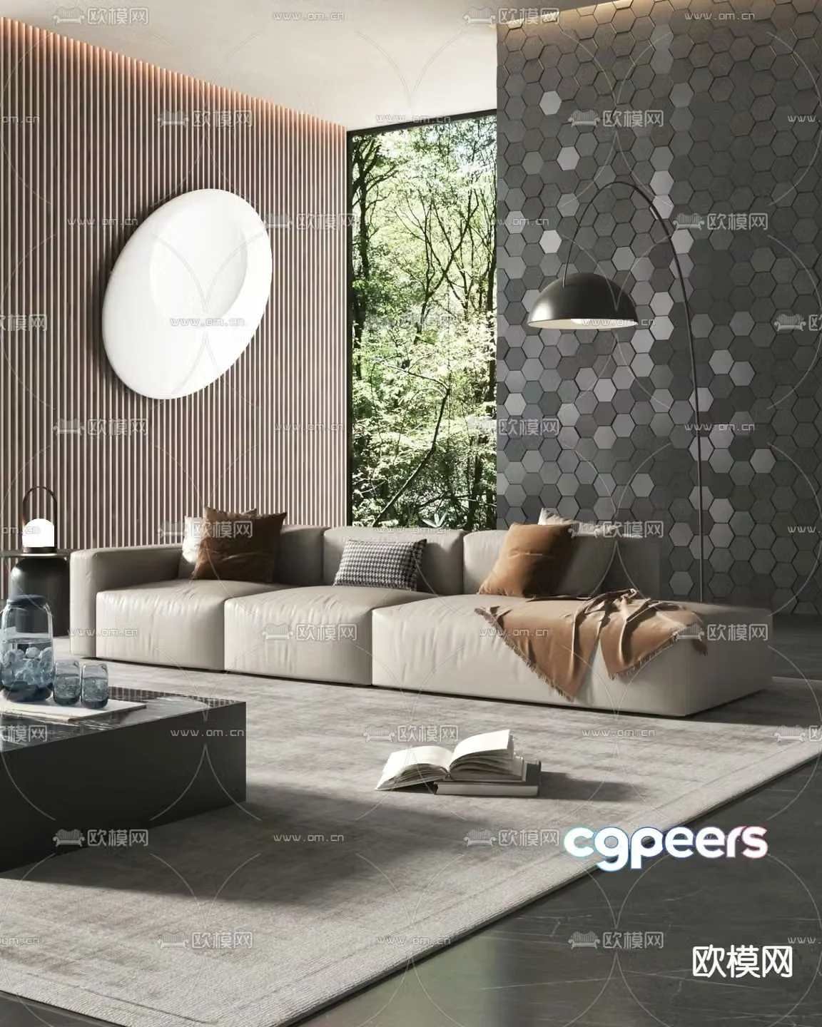 Three seater sofa 3d model