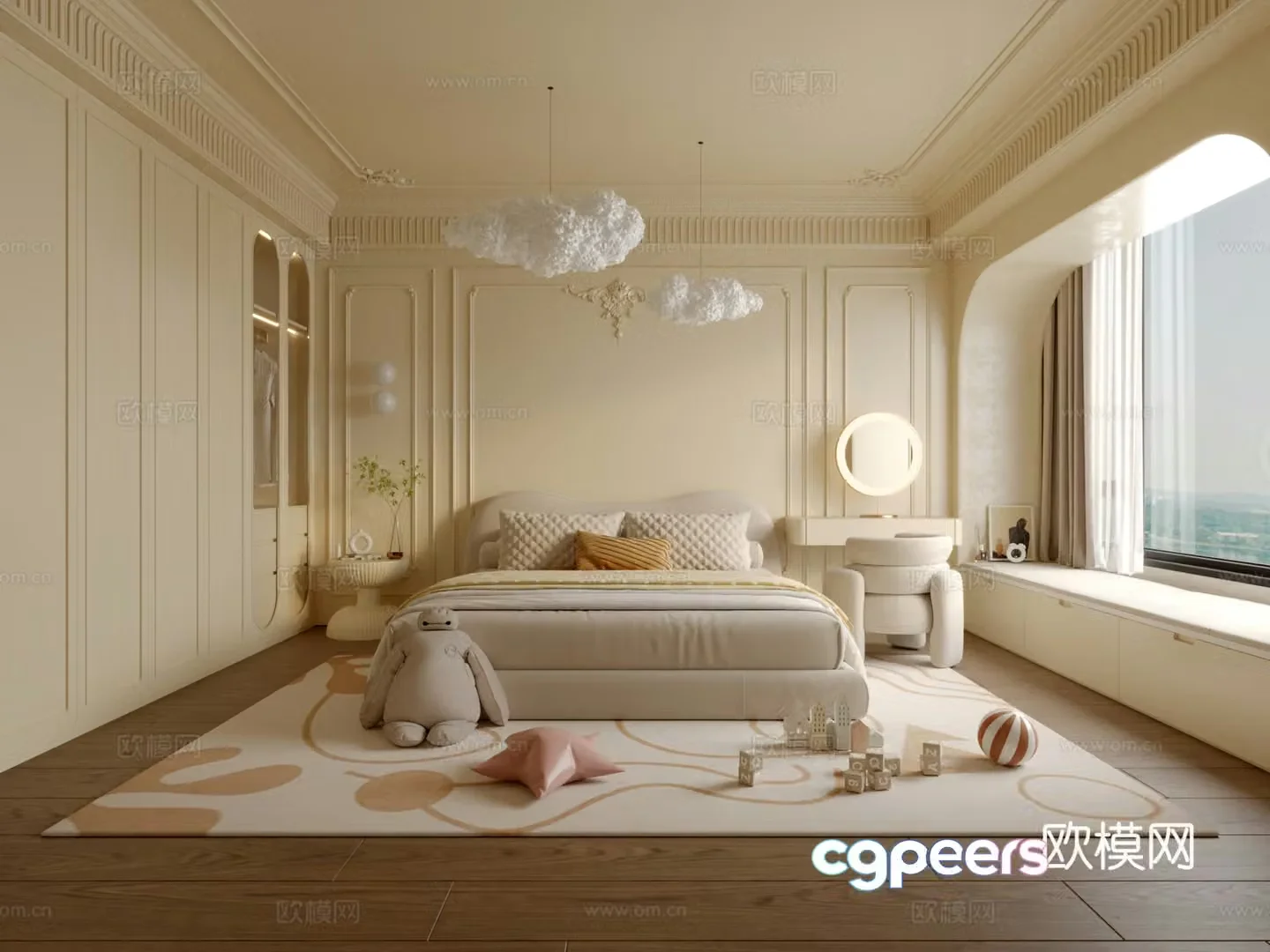 French children’s room 3d model