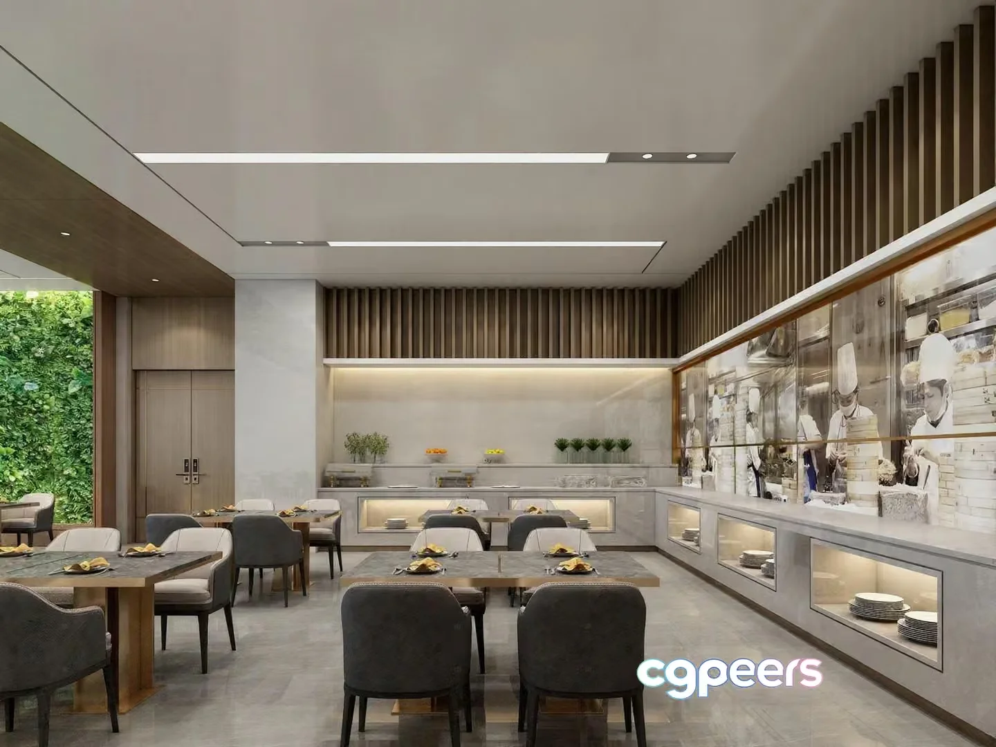 Modern Dining Room 3D Model – 22341 – VRAY Render