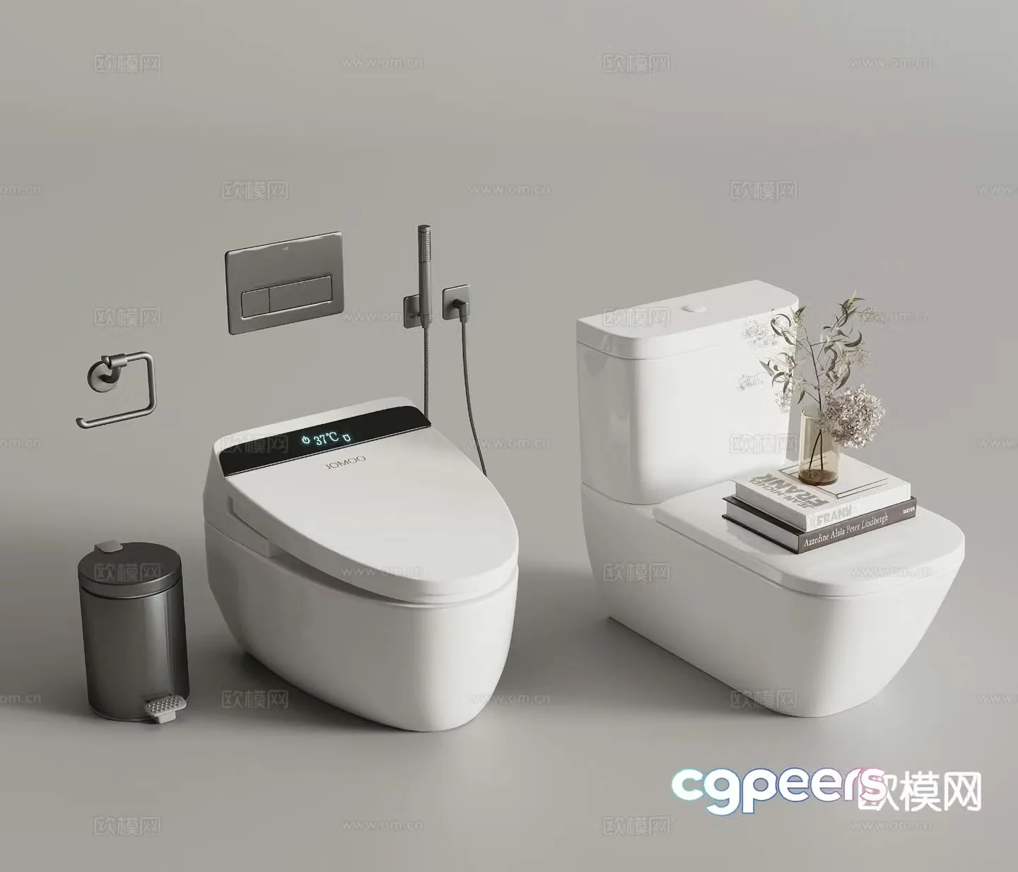 modern toilet smart toilet toilet 3d model