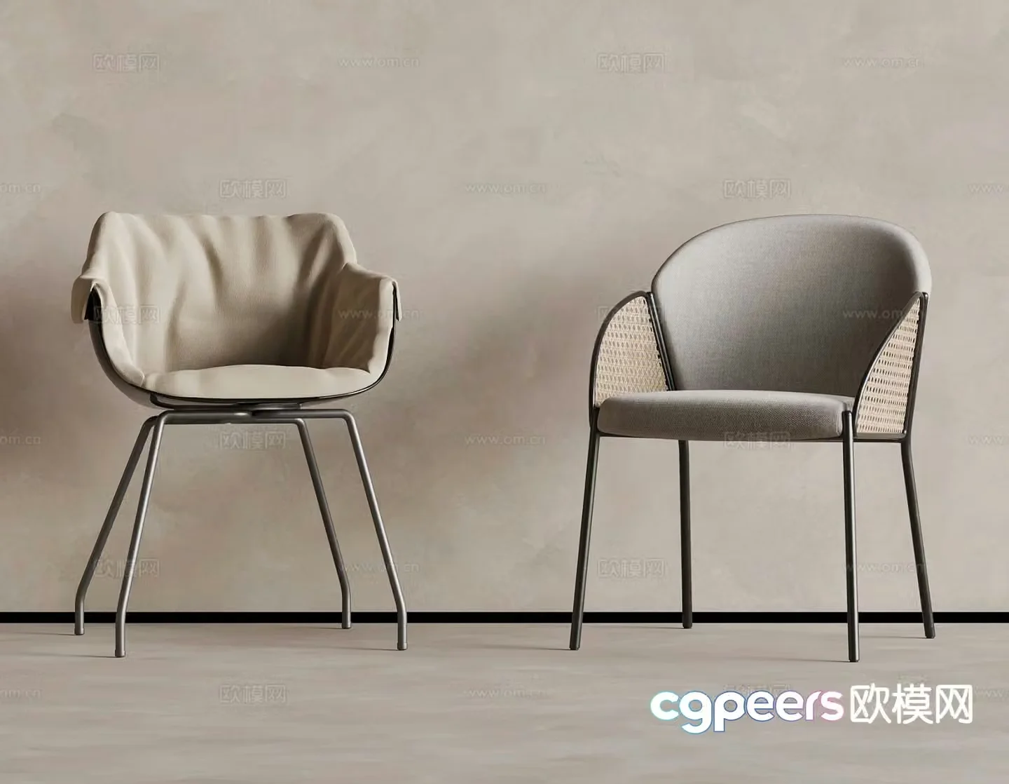 Modern chair leisure chair 3d model