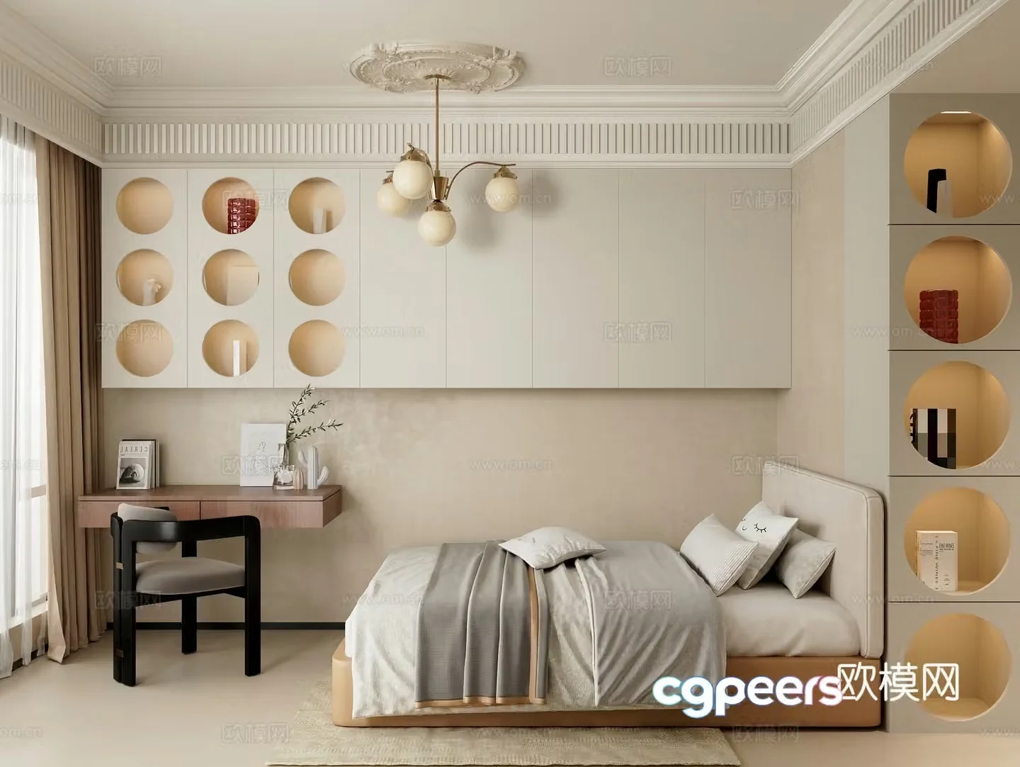 3D model of medieval style children’s room