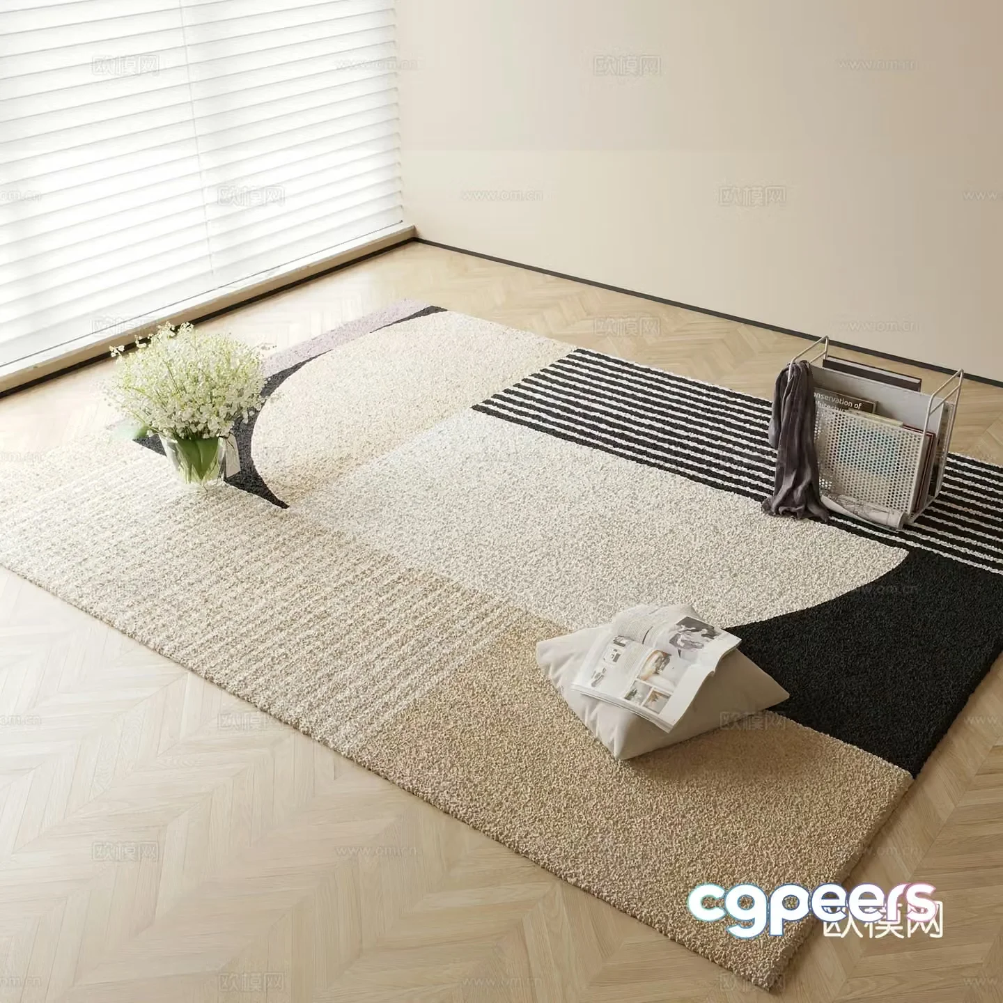 Modern carpet 3d model