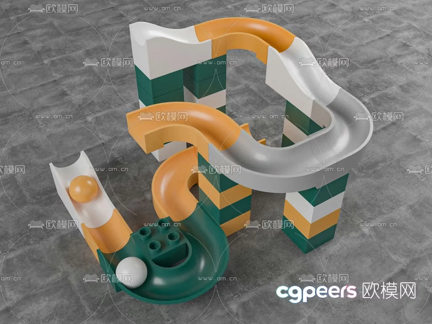 Modern children’s toy building blocks 3d model