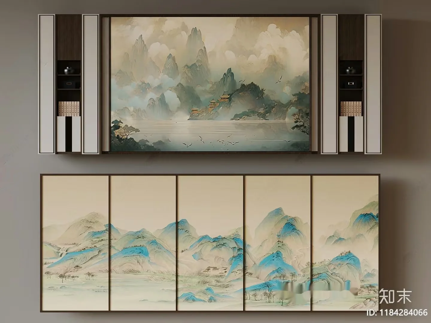 Traditional Asian Artwork 3D Model – 1474 – VRAY Render