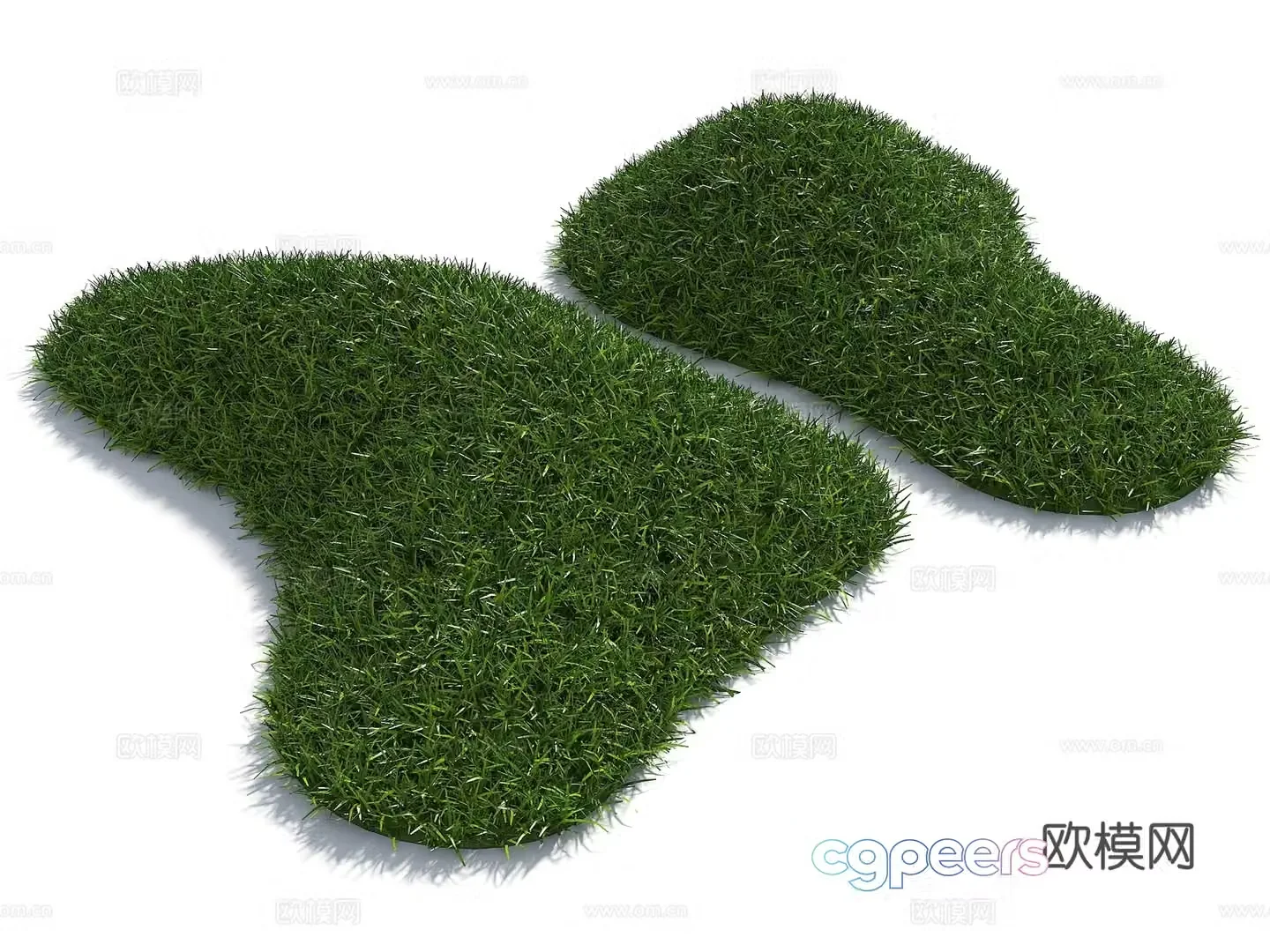 Modern courtyard micro-terrain grass slope hill bun soil slope pile mountain terrain park micro-terrain 3D model