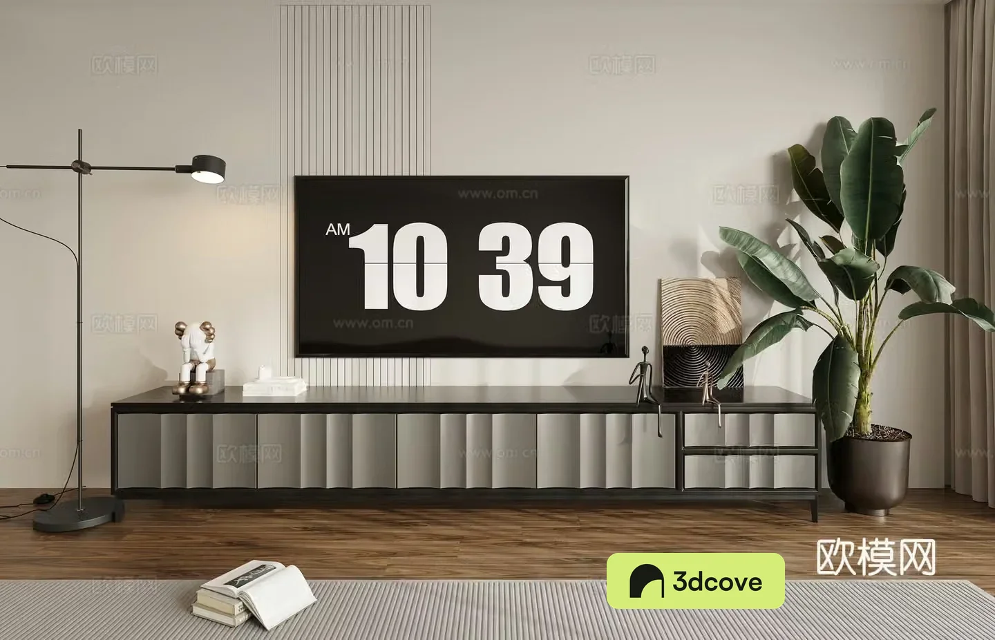 TV background wall TV cabinet
