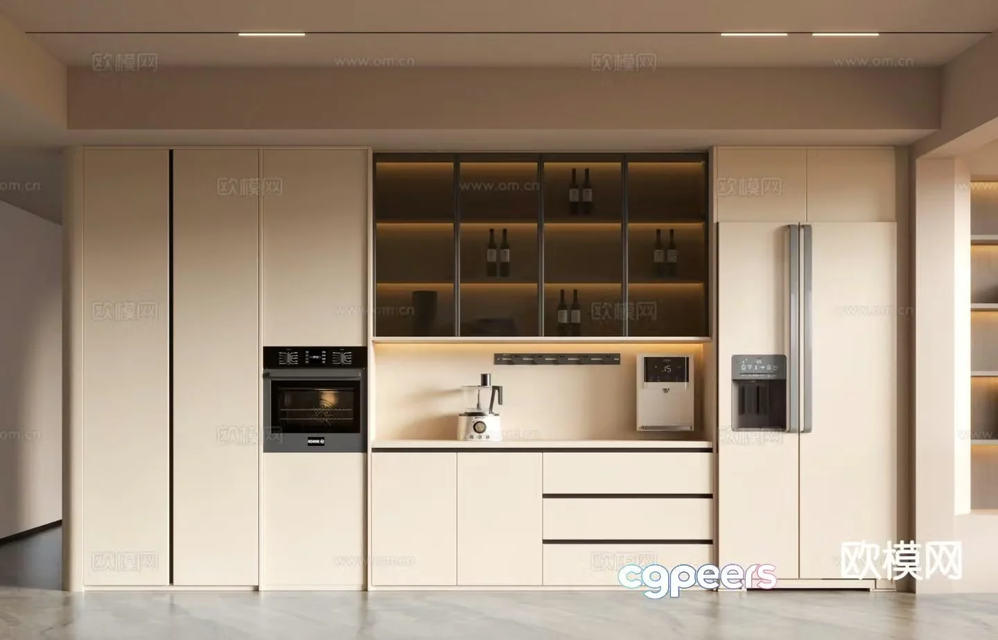 Modern sideboard 3d model