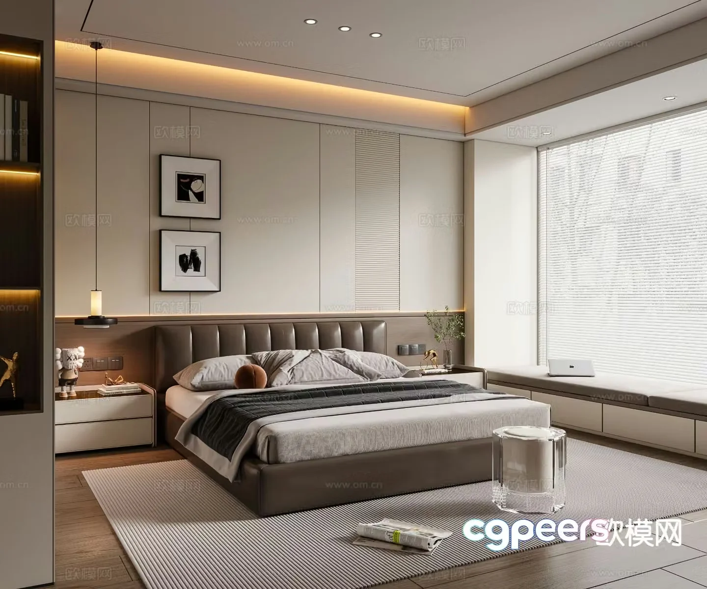 Modern bedroom master bedroom 3d model