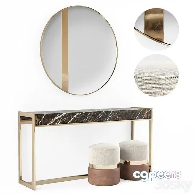 3ds Max Free – Laskasas ANTHONY Dressing Table