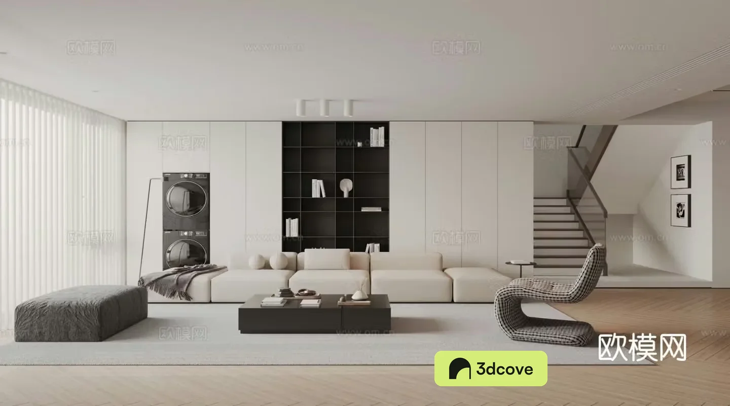 Modern minimalist living room