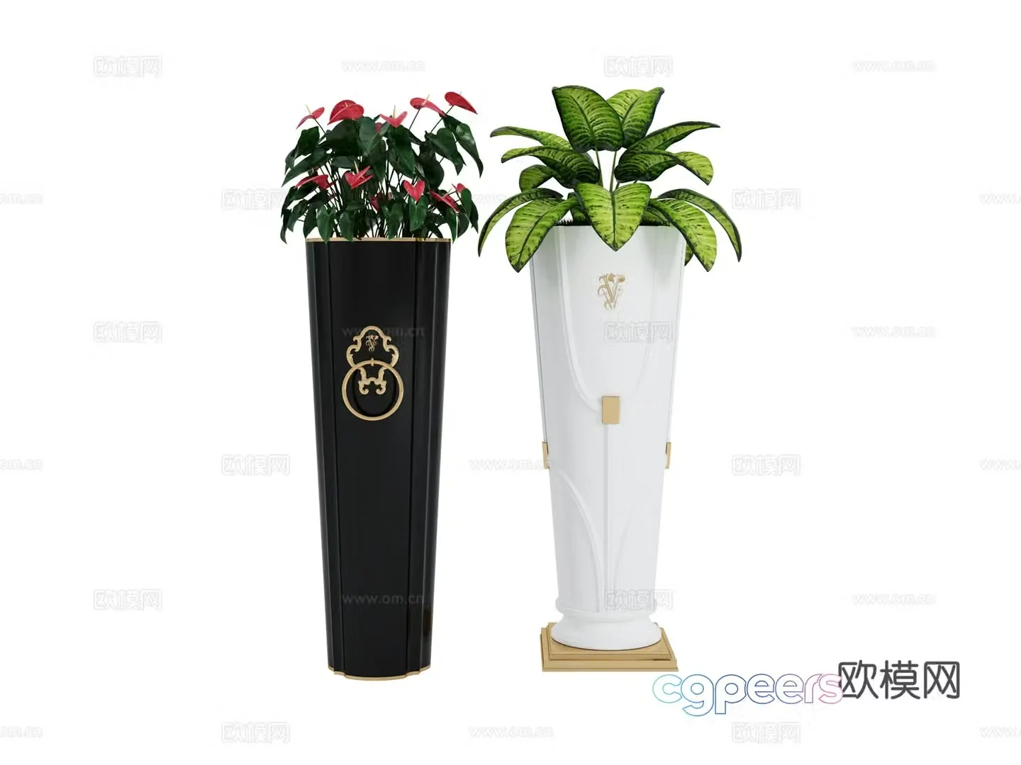 visionnaire flower bowl flower bed 3d model