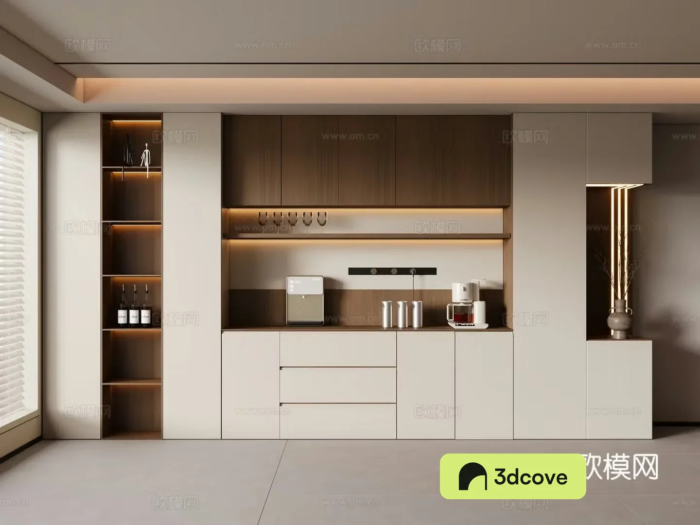 Modern medieval sideboard wine cabinet