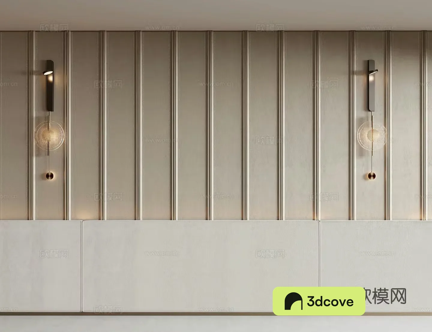 Modern bedside background wall