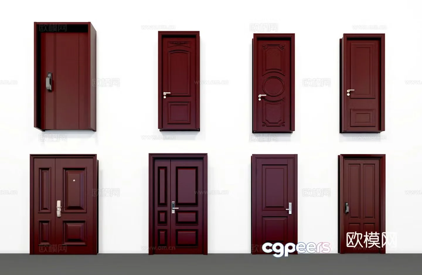 3D model of entry door