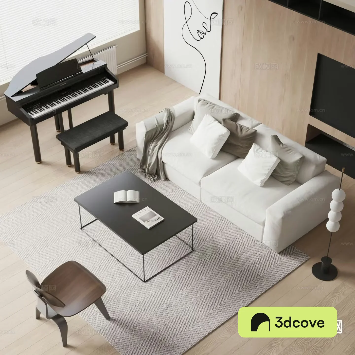 Modern modular sofa piano