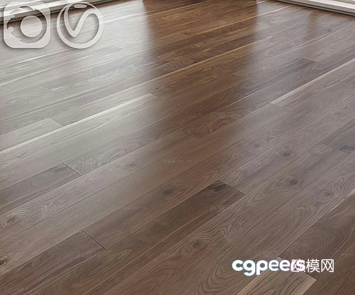 dark floor wooden floor 3d model