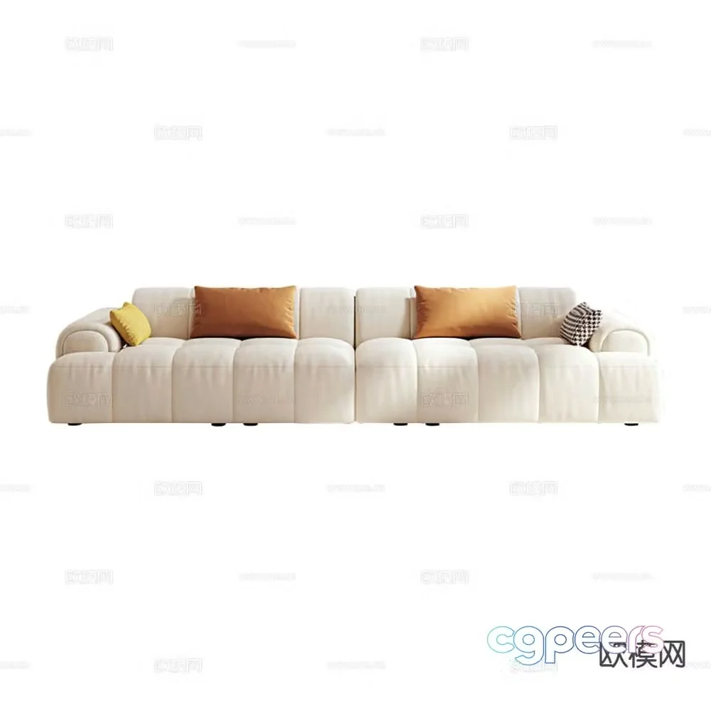 Modern leisure sofa double sofa 3d model