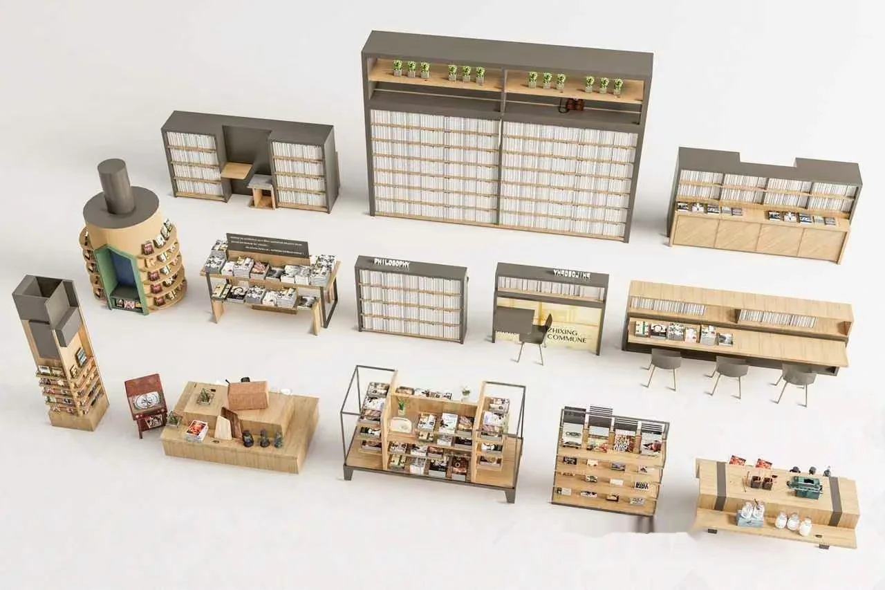 Miniature Library 3D Model – 1954 – VRAY Render