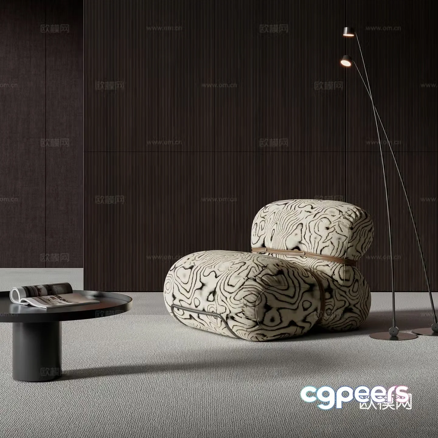 Modern leisure chair 3d model