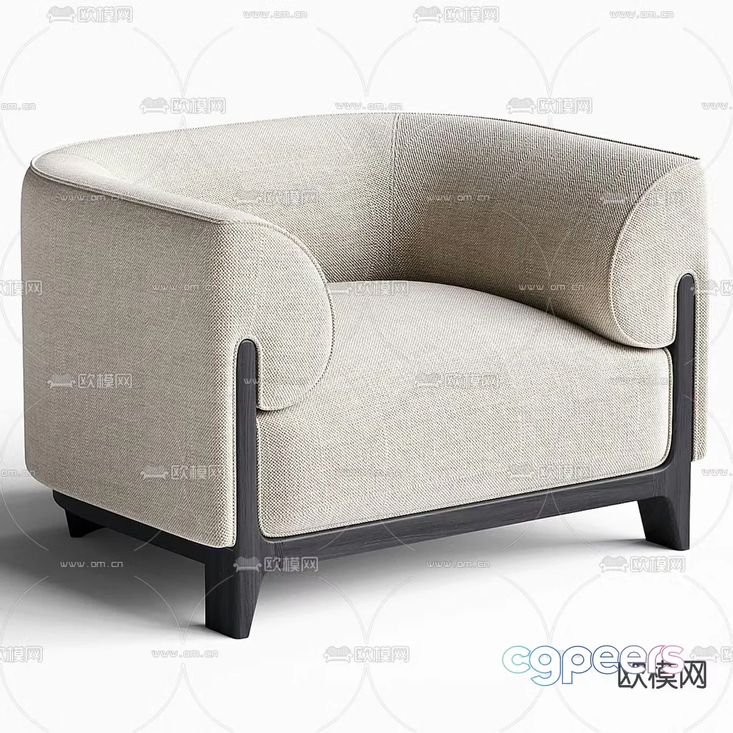 Modern sofa chair leisure chair 3d model