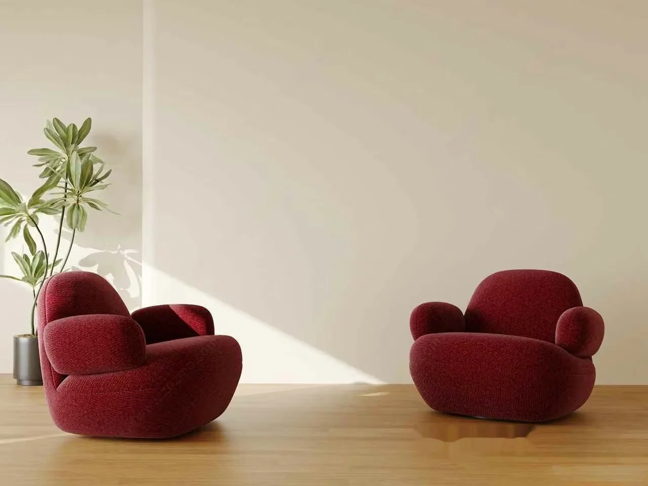Modern Red Chairs 3D Model – 15577 – CORONA Render