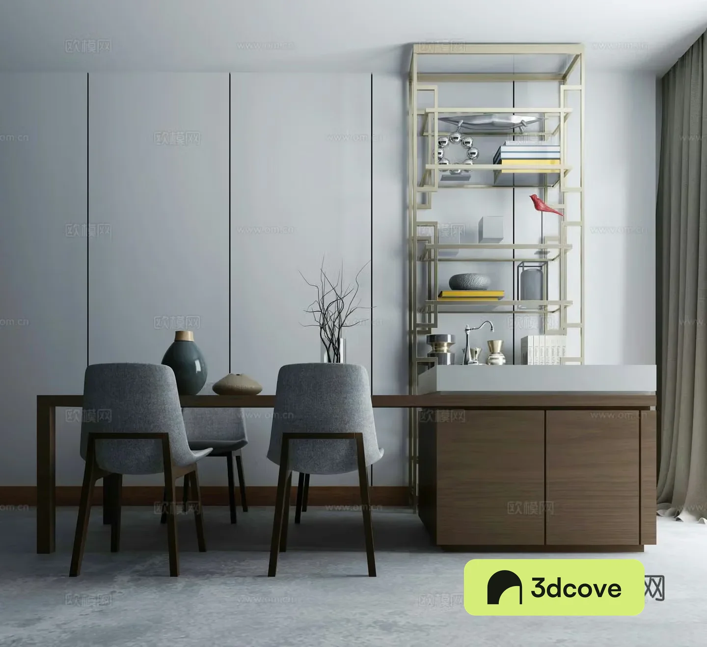 New Chinese style decorative cabinet combination