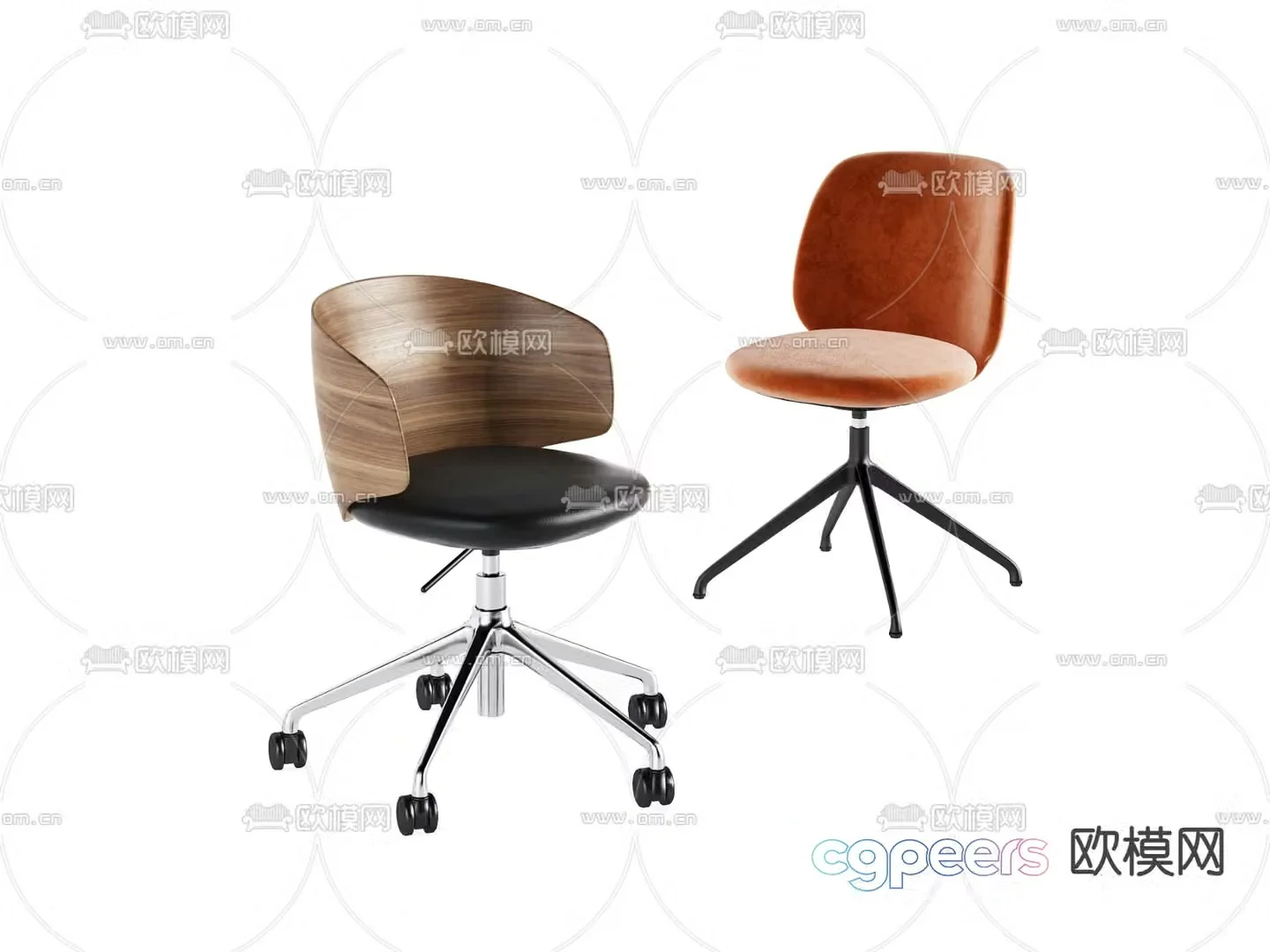 Office chair swivel chair staff chair 3d model