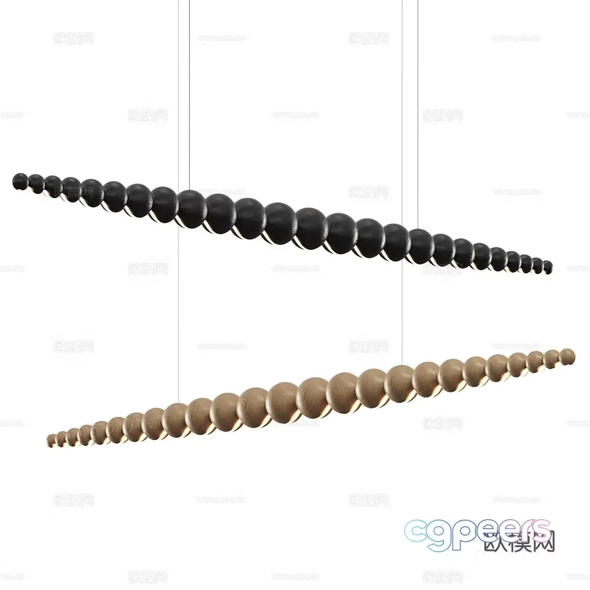 Modern minimalist BROLLE Lampatron wire lamp single row light 3d model
