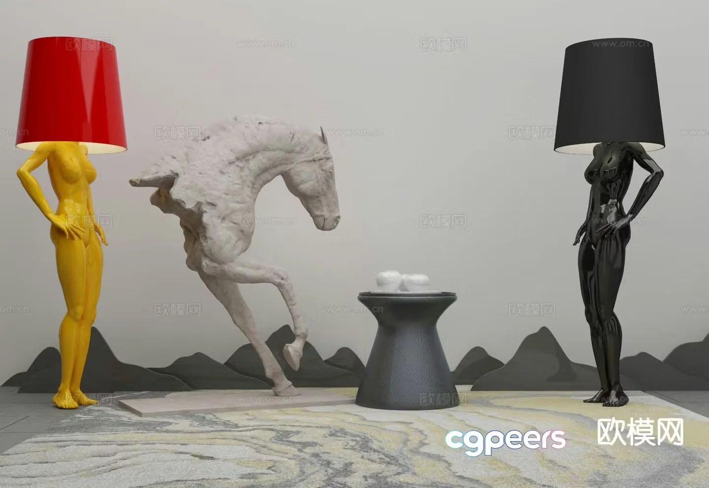 Personalized floor lamp 3d model