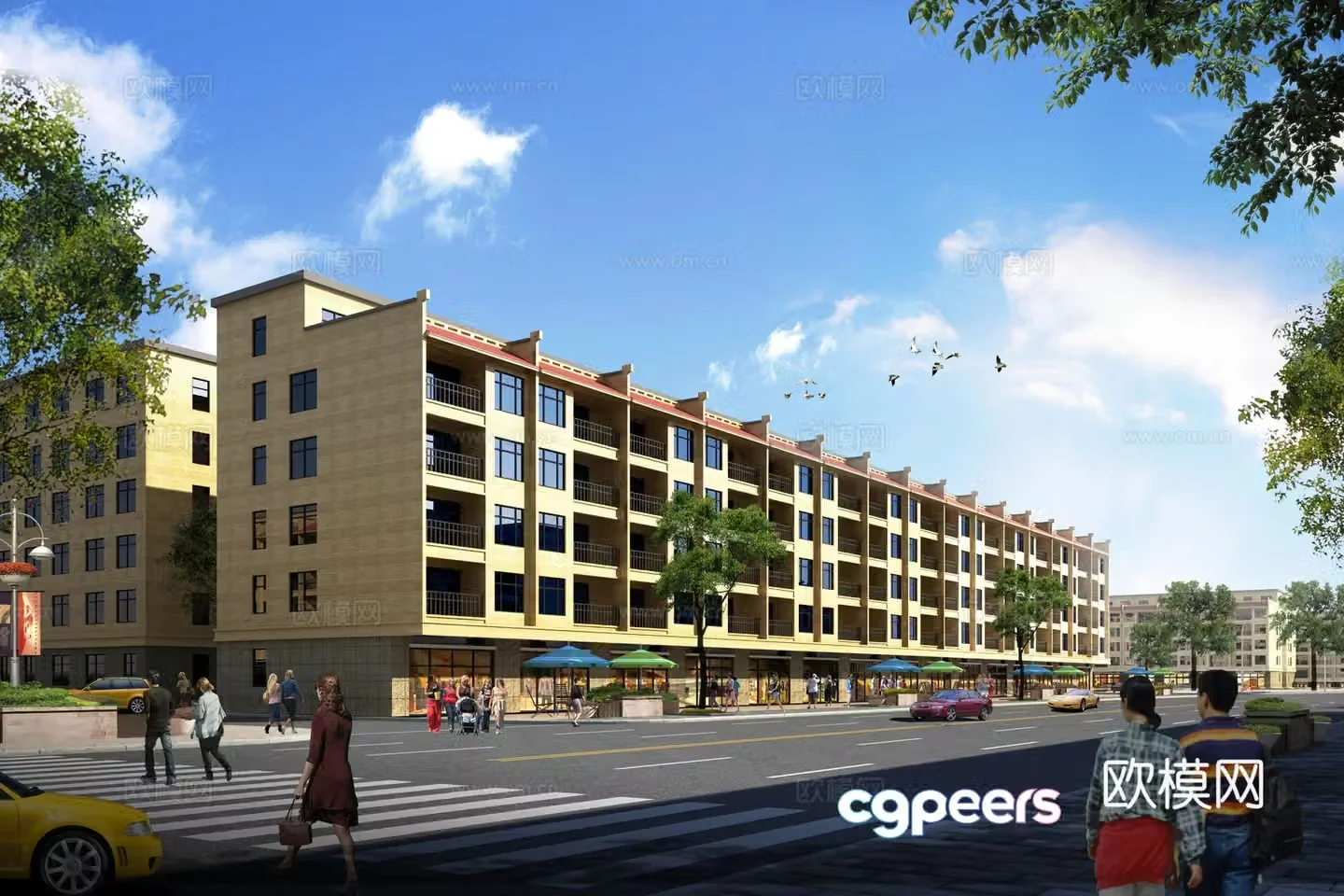 Commercial apartment exterior psd free cutout picture