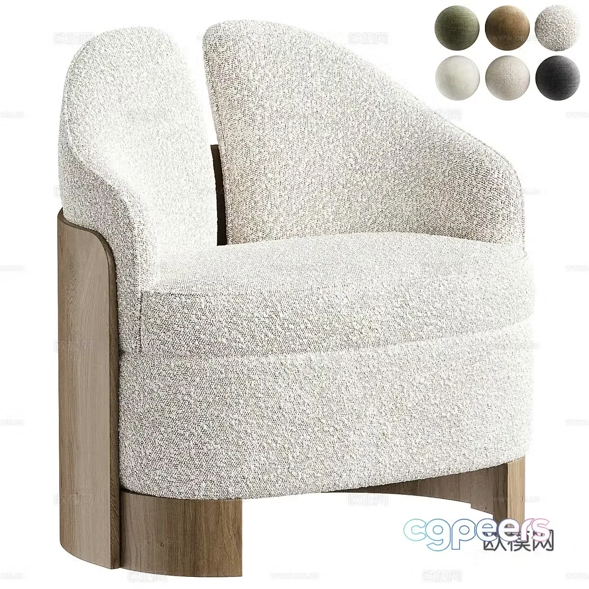 New Chinese casual chair 3D model