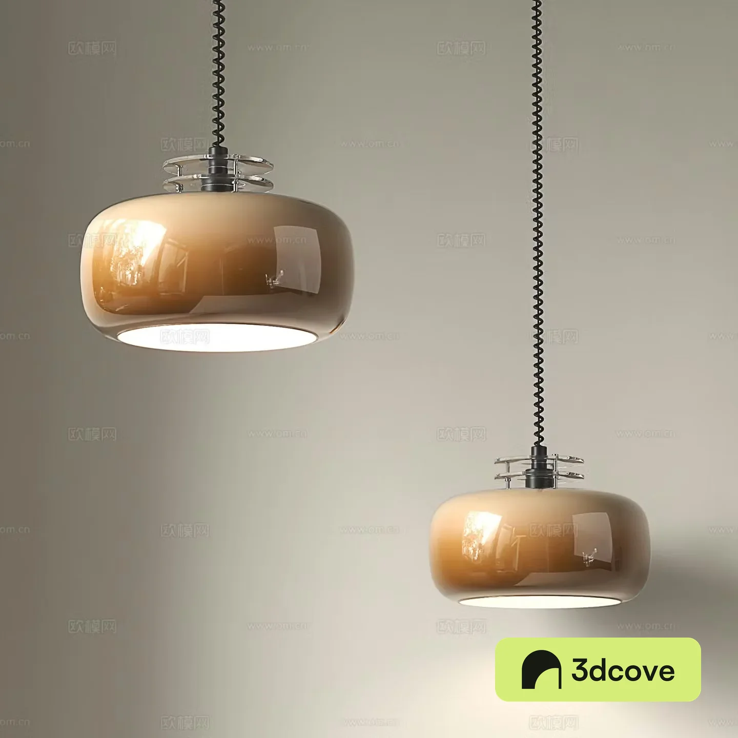 Middle-aged chandeliers Bauhaus chandeliers Restaurant chandeliers Bar chandeliers 3D model