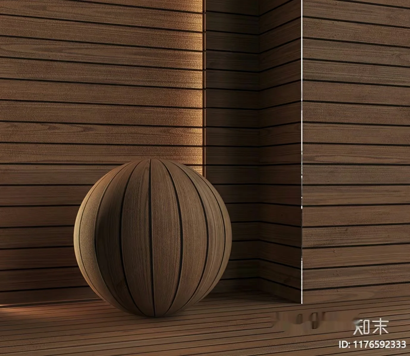 Modern Wooden Ball 3D Model – 23745 – VRAY Render