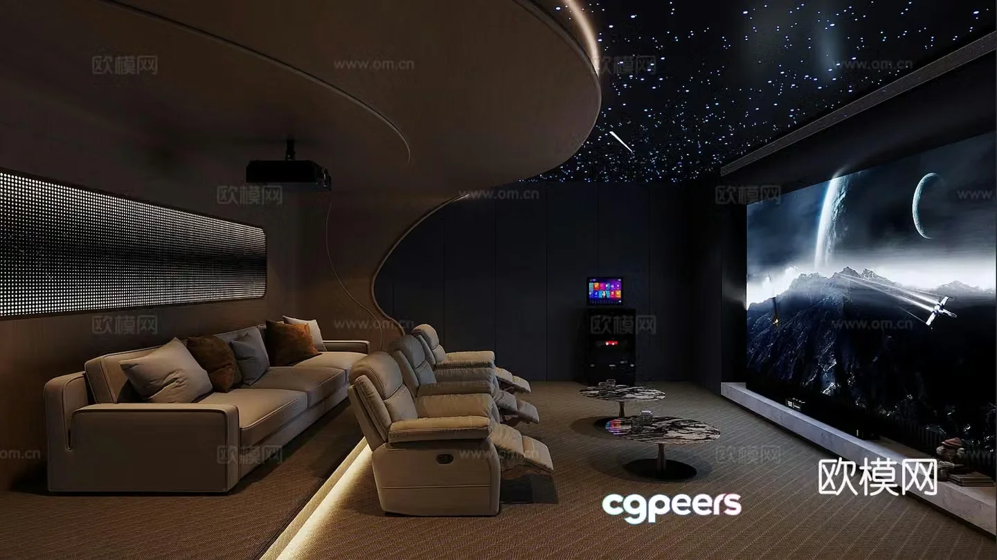 Audio and video studio 3d model