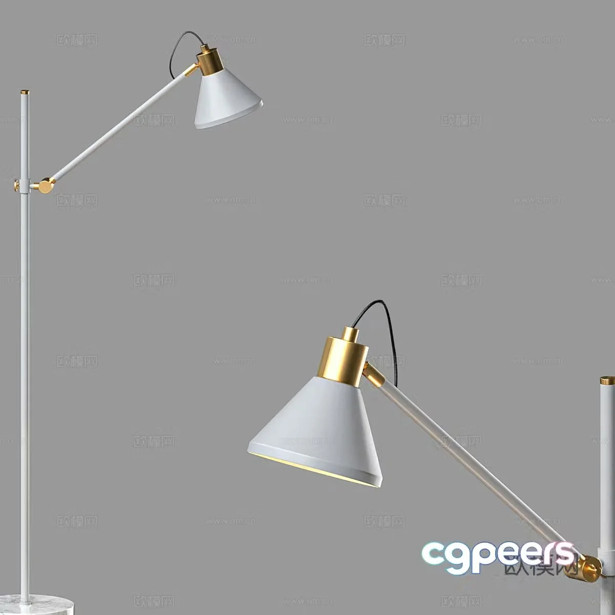 Simple floor lamp 3d model