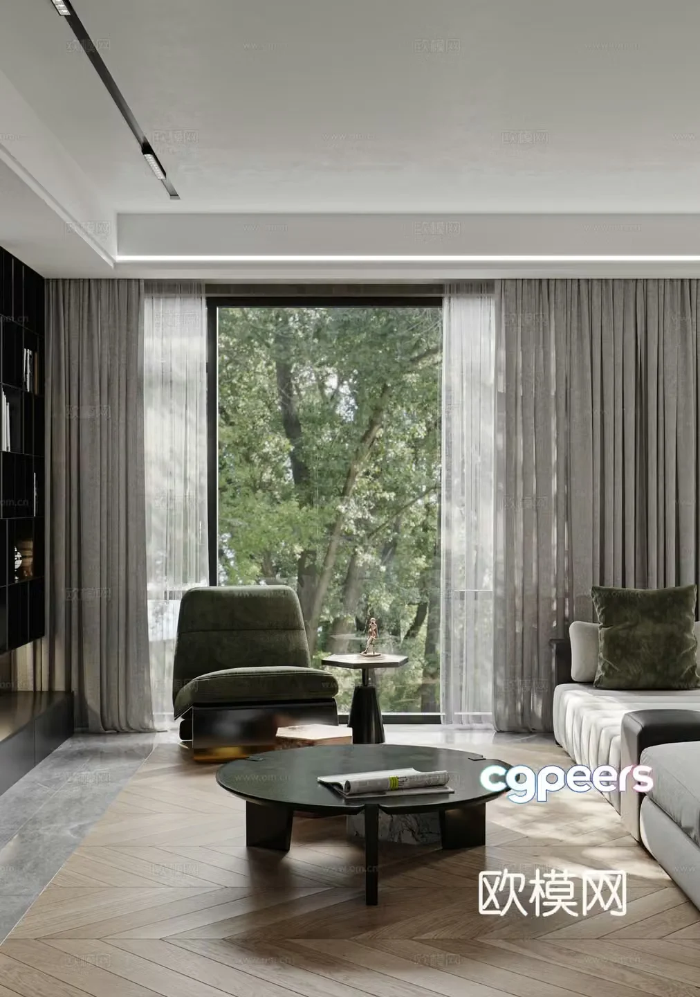 Modern living room 3d model