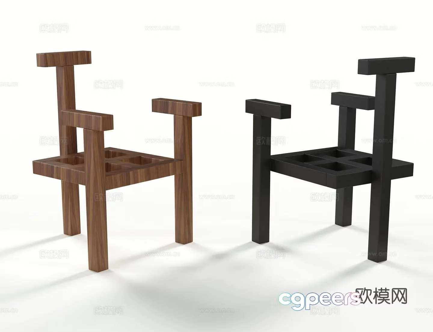 Modern single chair 3d model