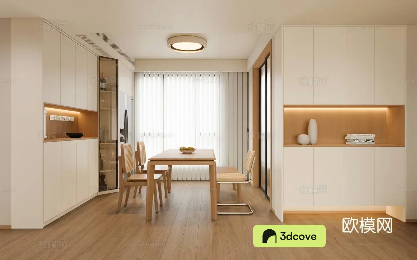 Japanese-style log style restaurant rattan dining table and chair combination sideboard shoe cabinet sofa and coffee table combination