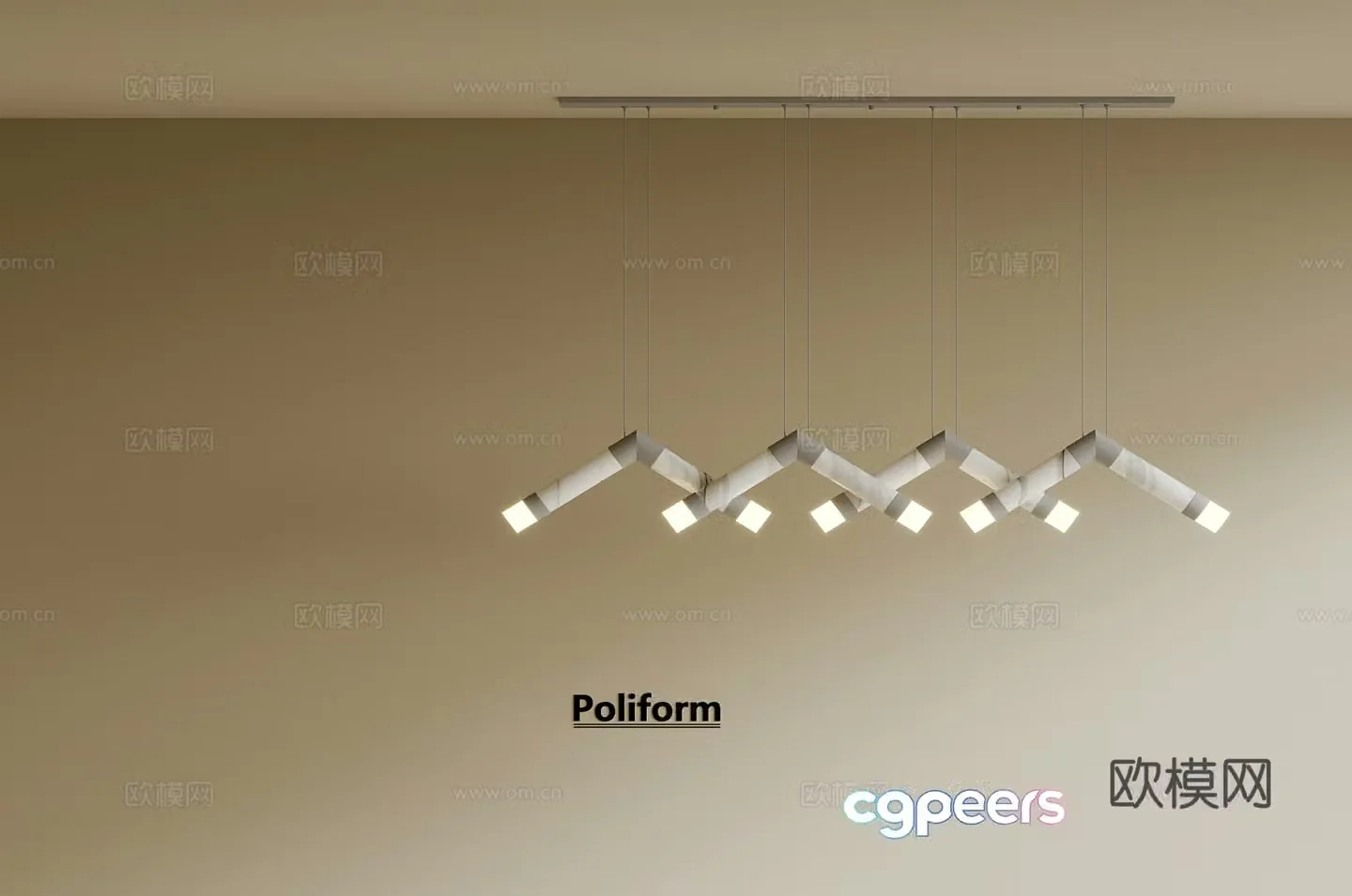Chandelier Modern Cream Style Chandelier Decorative Chandelier 3D Model