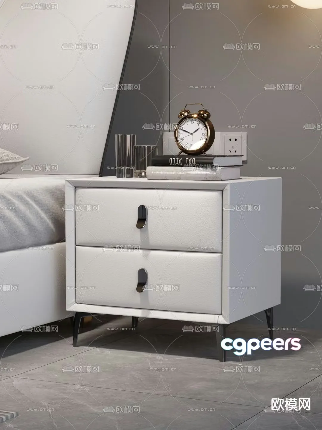Modern bedside table 3d model