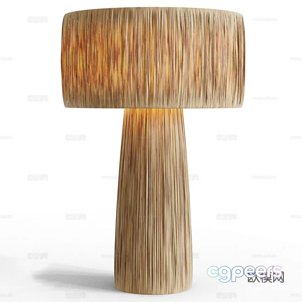 New Chinese style woven table lamp 3D model