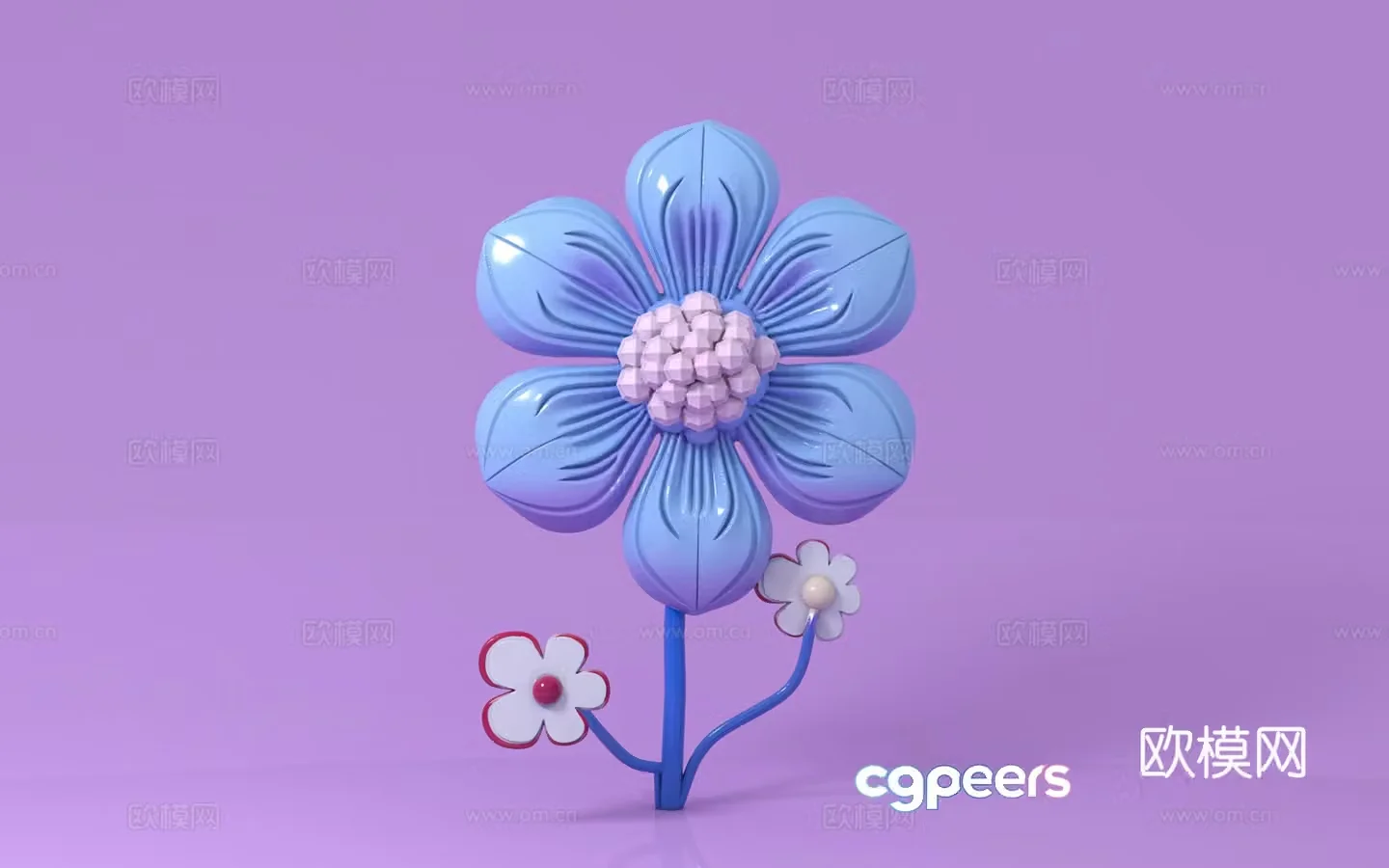 Flowers flowers flowers cartoon flowers beautiful and ancient arrangement cartoon style beautiful and ancient props 3D model