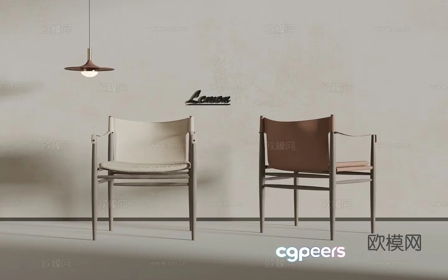 Modern single chair 3d model