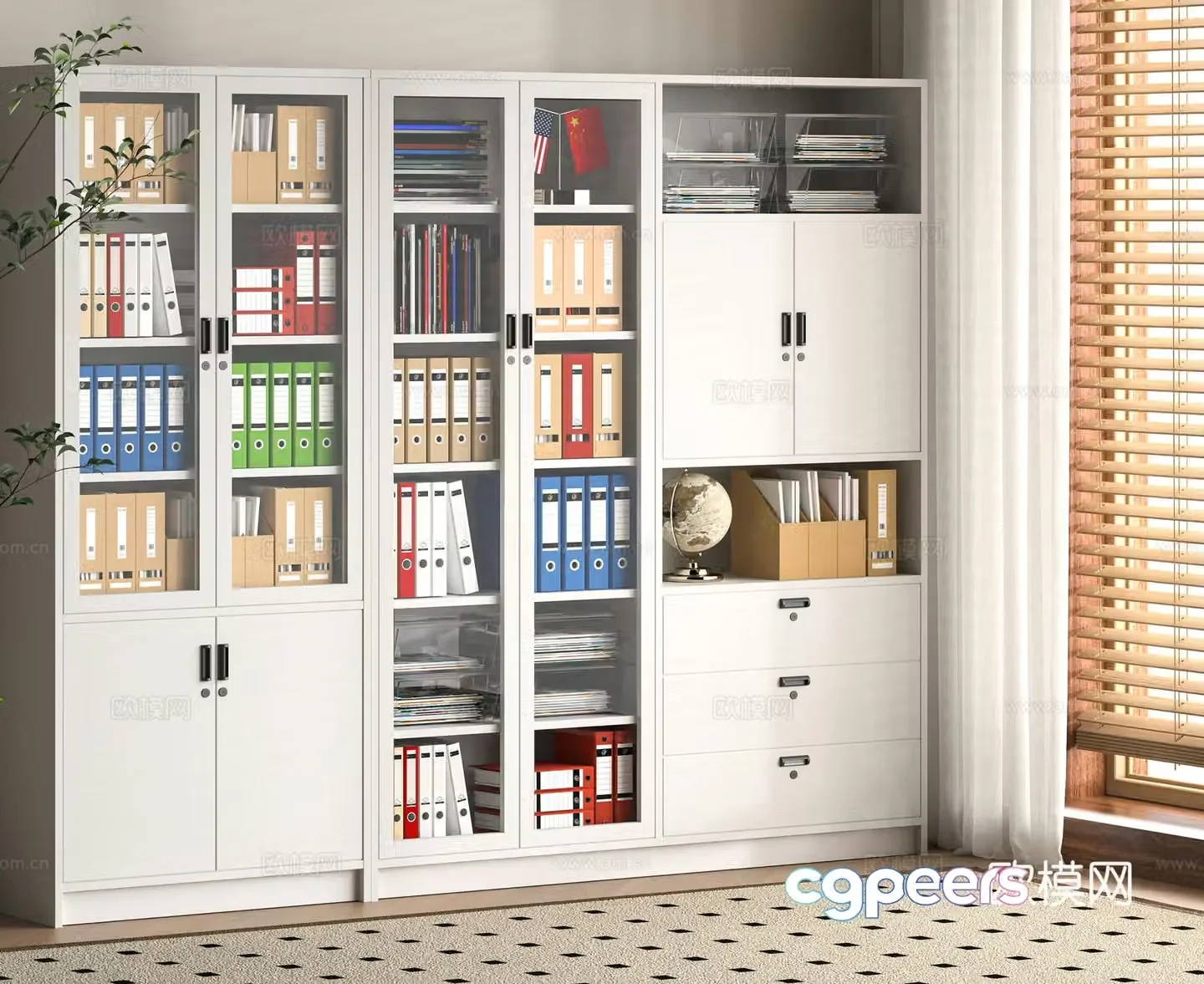 Modern filing cabinet 3d model